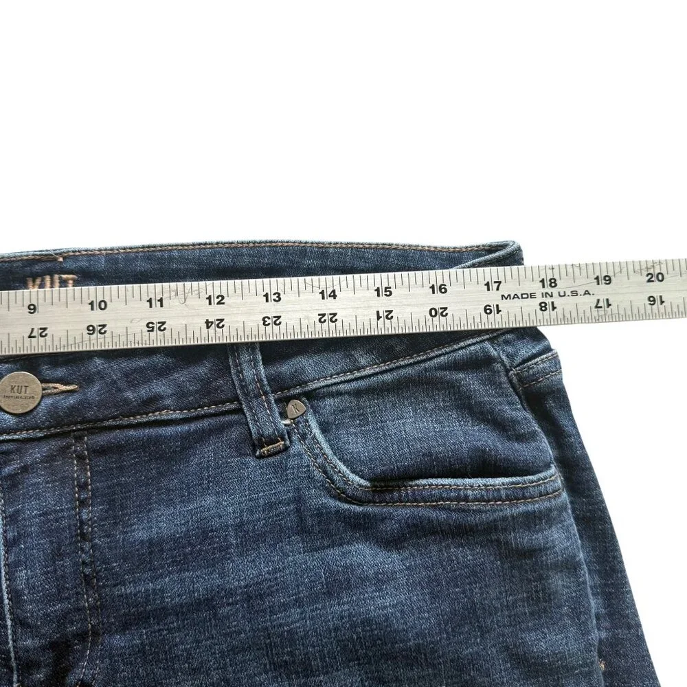 Kut From The Kloth Ankle Straight Leg Jeans Womens 14W Denim Casual Dark Wash - Picture 5 of 9